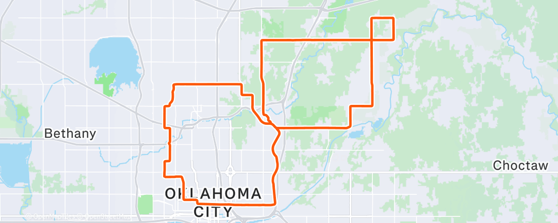 Map of the activity, Afternoon Ride