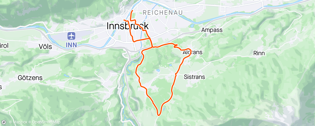 Karte der Aktivität „Zwift - Climbing Adaption in Innsbruck”