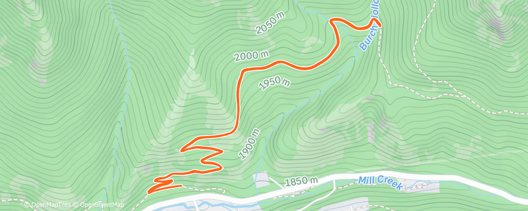 Map of the activity, Afternoon Hike