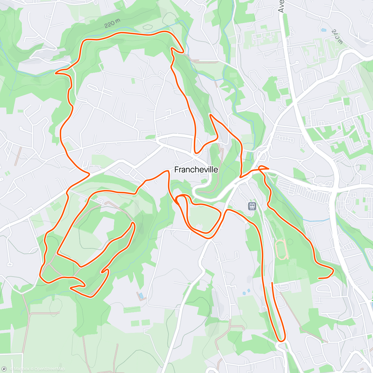 Map of the activity, Francheville trail : bien vécu!