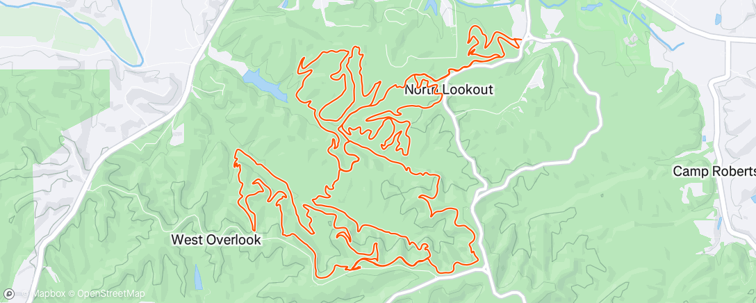 Map of the activity, Brown County Bachelor Party