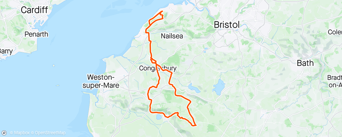 Map of the activity, POTs Wednesday Ride 🌞
