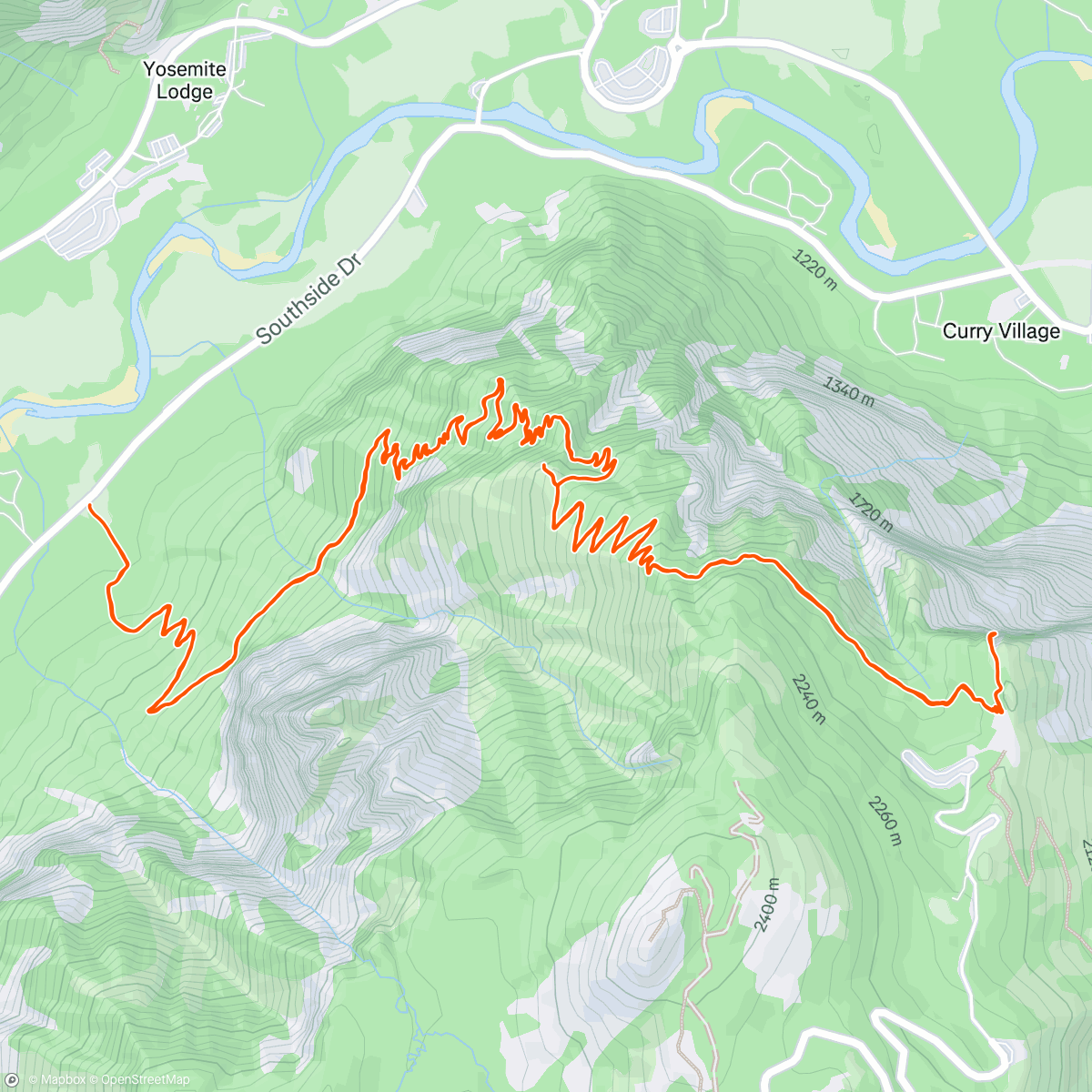 Map of the activity, Morning Hike