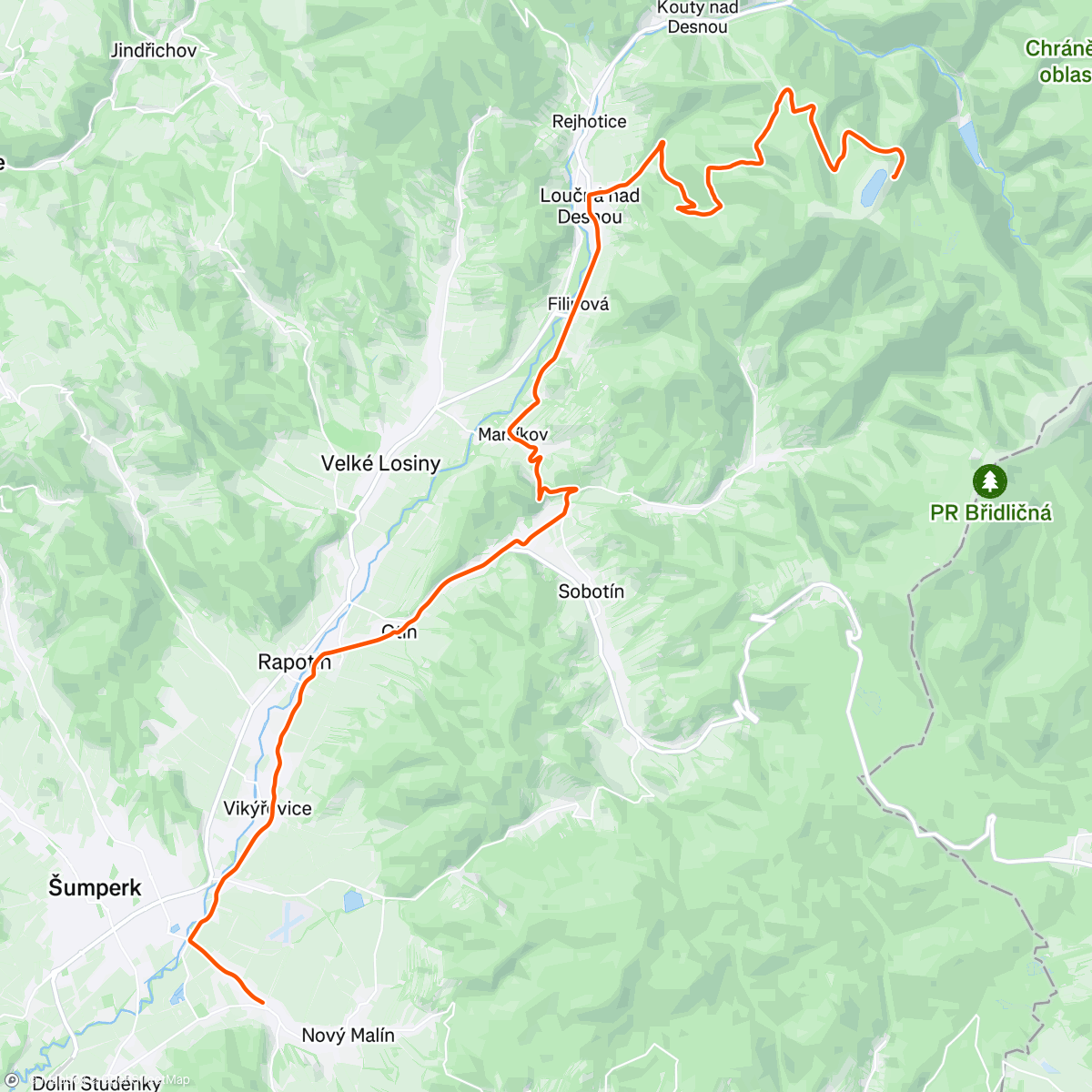 Map of the activity, ROUVY - Czech Tour 2024 | Stage 3 - Dlouhe Strane