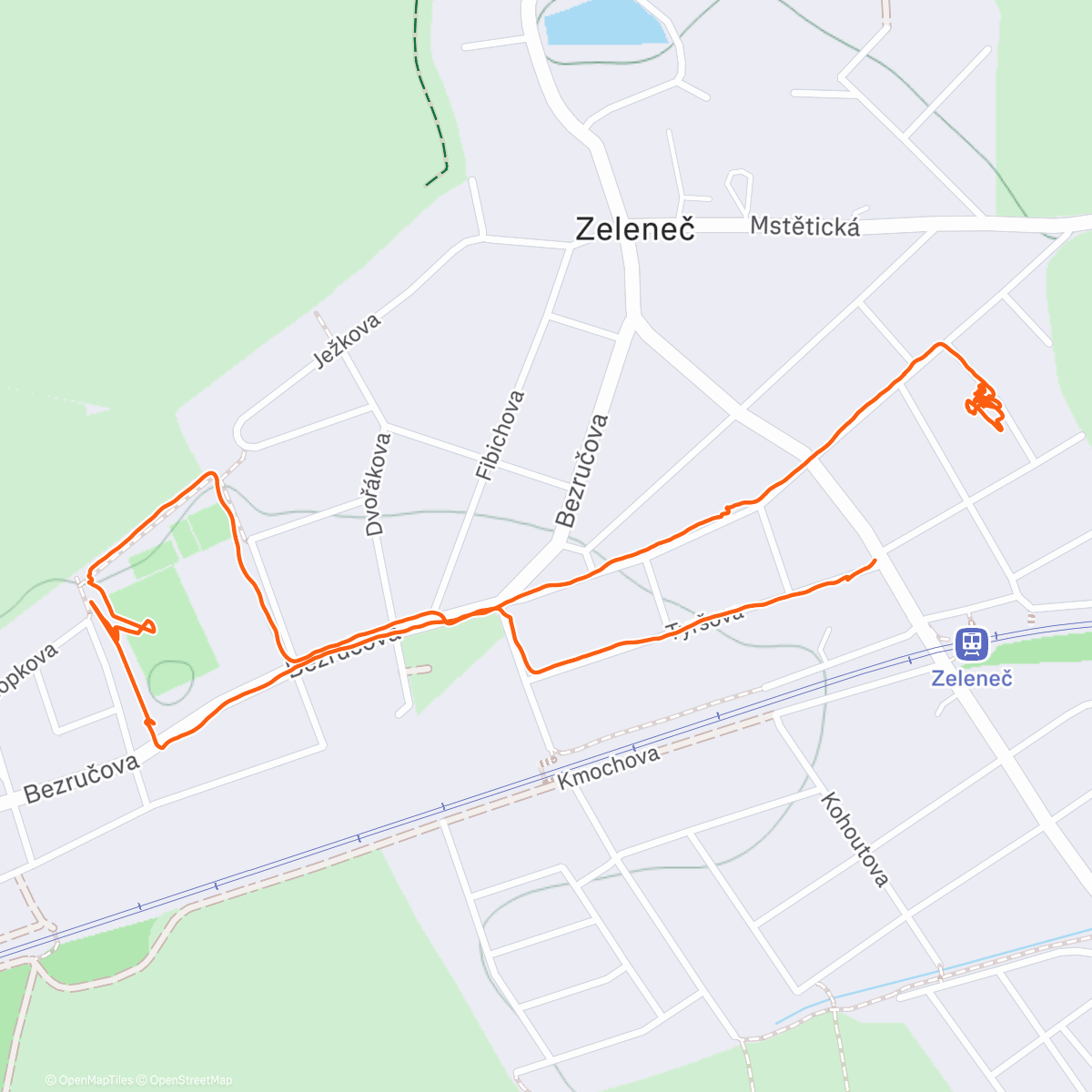 Map of the activity, Evening Walking the dog 🐕 🍺🔦