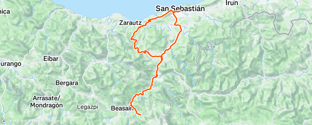 Map of the activity, 4h sprint