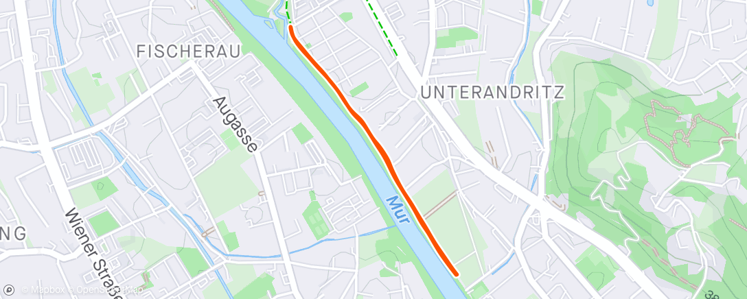 Map of the activity, Lauf am Nachmittag