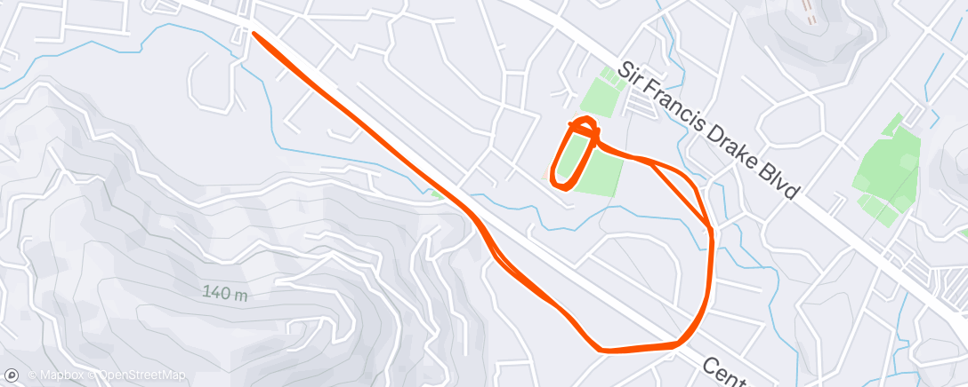 Map of the activity, Evening Run