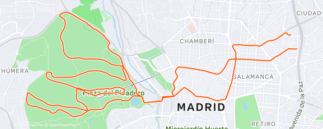 Карта физической активности (Bicicleta por la mañana)