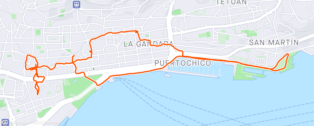 Map of the activity, Paseando with my love