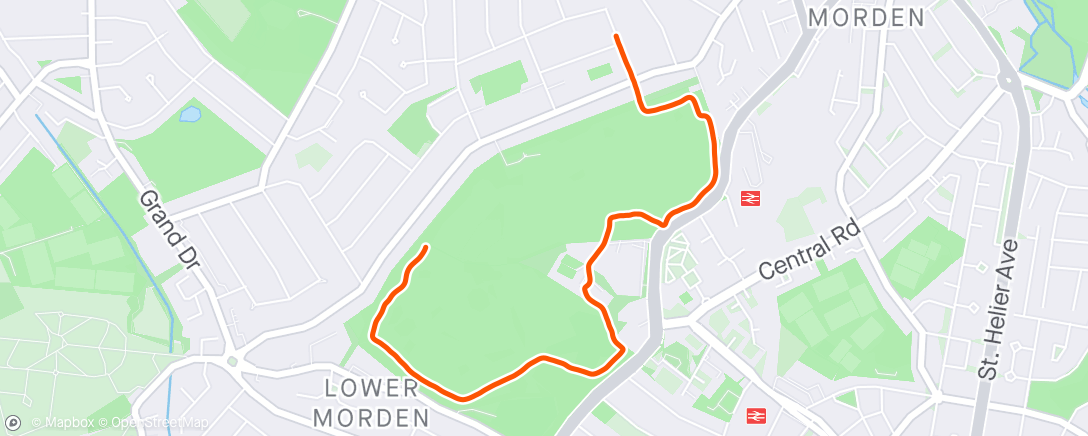Map of the activity, Couch to 5k: Week 9/Run # 1 part 1 (before the Strava/phonecall malfunction)
