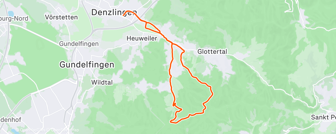Map of the activity, Mountainbike-Fahrt zur Mittagszeit