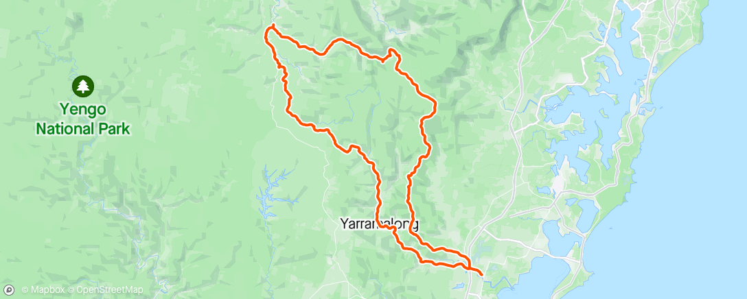 Map of the activity, Wyong to Big Rock