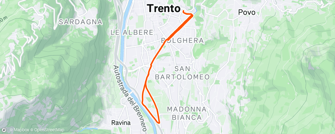 Map of the activity, Lunch Run