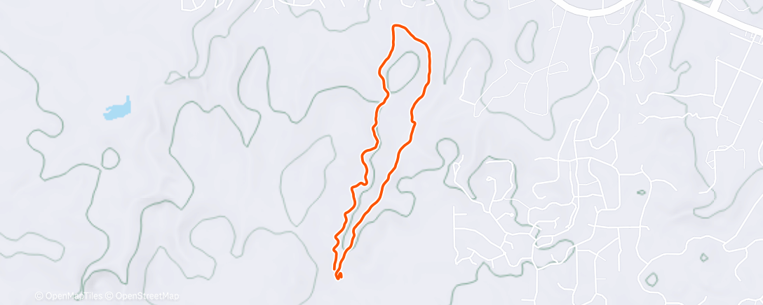 Map of the activity, Afternoon Run