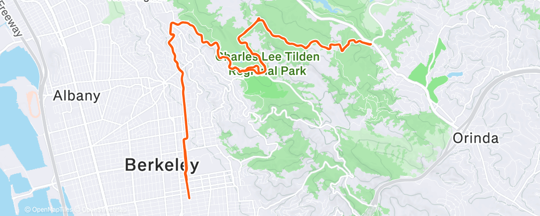 Map of the activity, Afternoon Ride