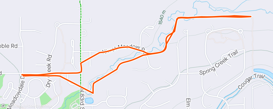 Map of the activity, Nike Run Club: First 
Speed Run
