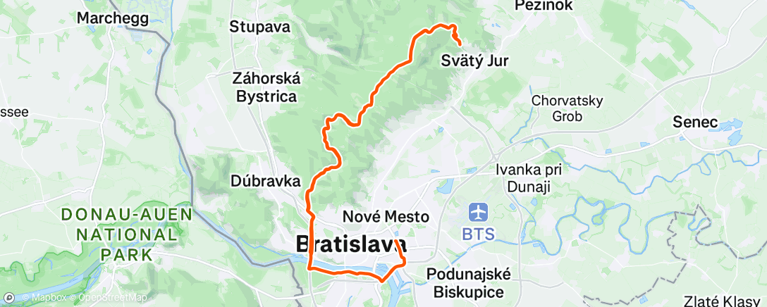 Map of the activity, Morning Ride