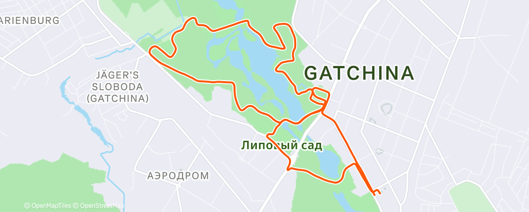 Map of the activity, Morning Trail Run