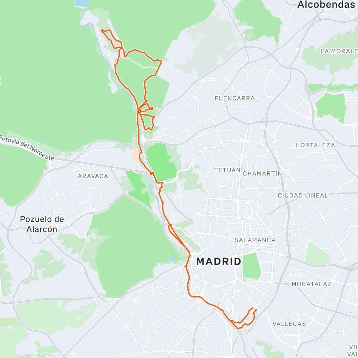 Карта физической активности (Voltereta en el Pardo)