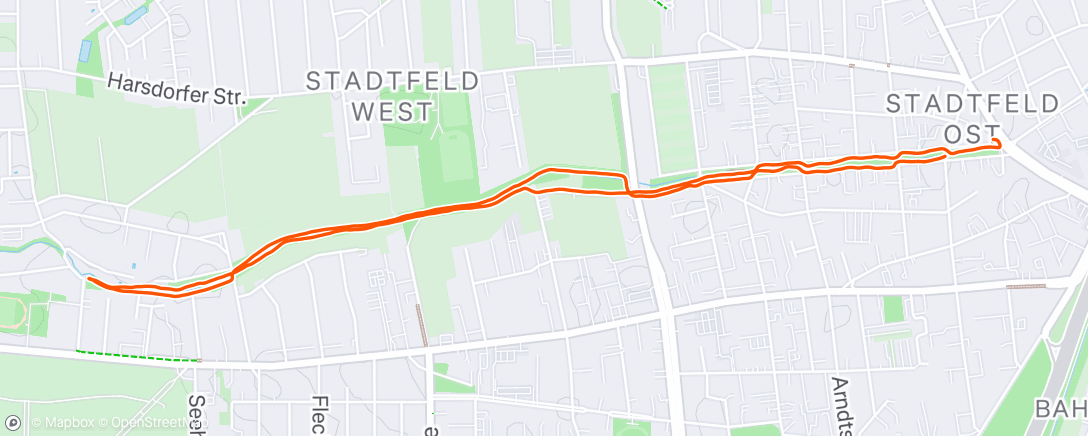 Map of the activity, Lauf am Morgen