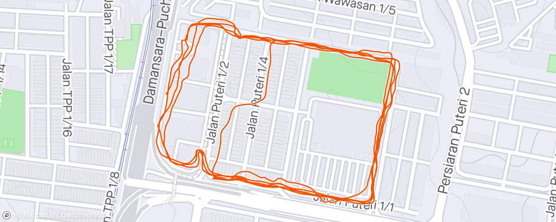Map of the activity, Run KL