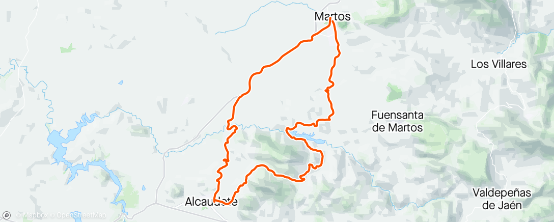 Map of the activity, Martos - Casillas - Villarbajo - Alcaudete - Venta Pantalones