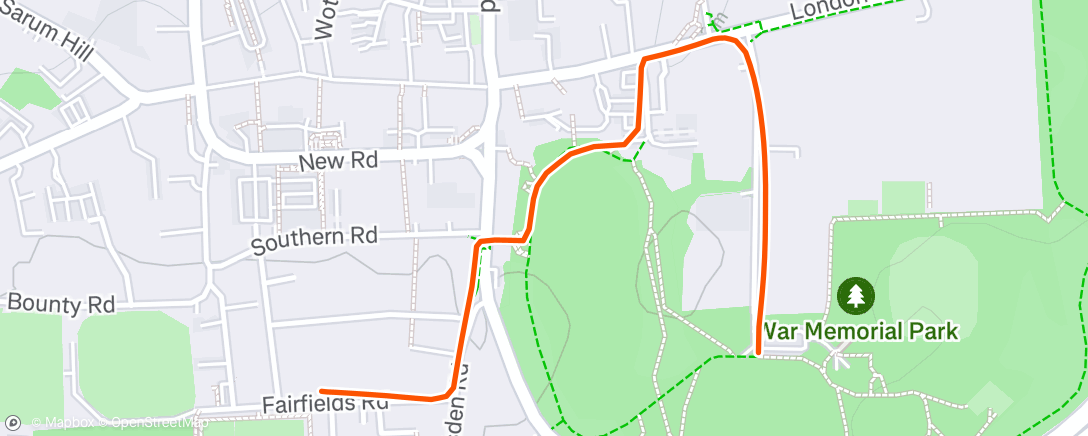 Map of the activity, Morning Run