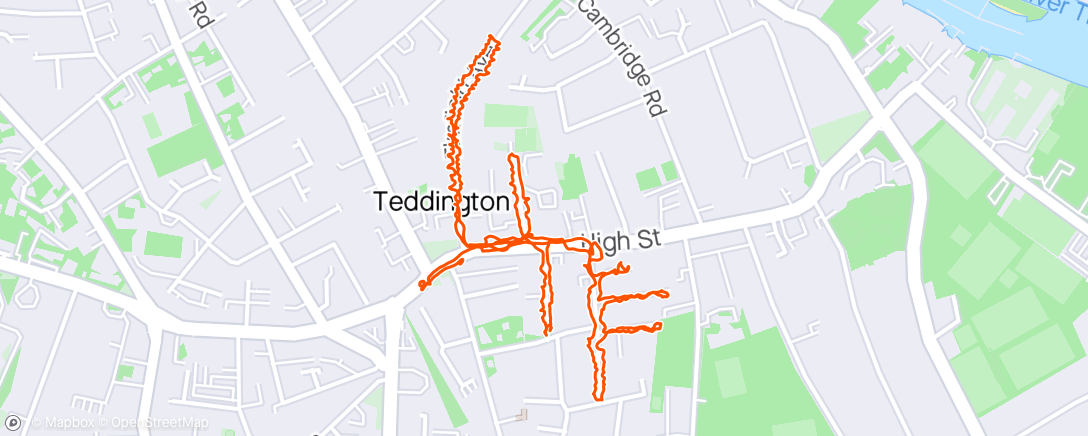 Map of the activity, Delivering in Teddington