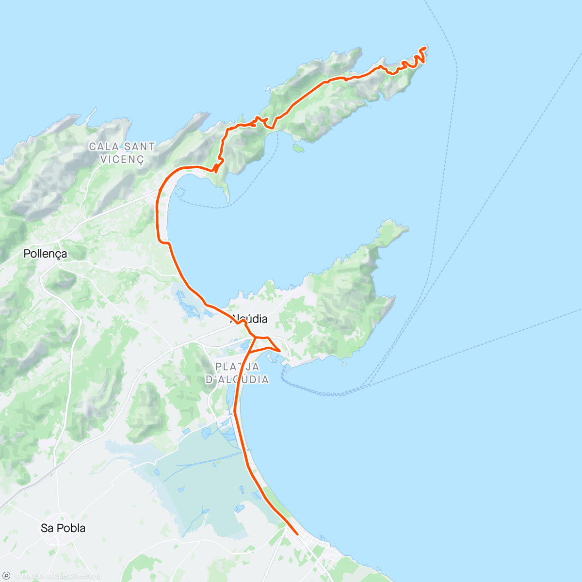 Map of the activity, Majorca dag 3