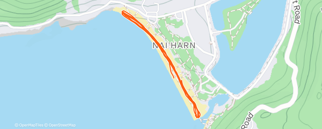 Map of the activity, Afternoon Run