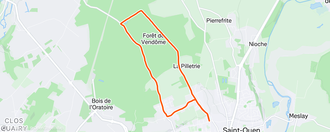 Map of the activity, Course à pied avec maman