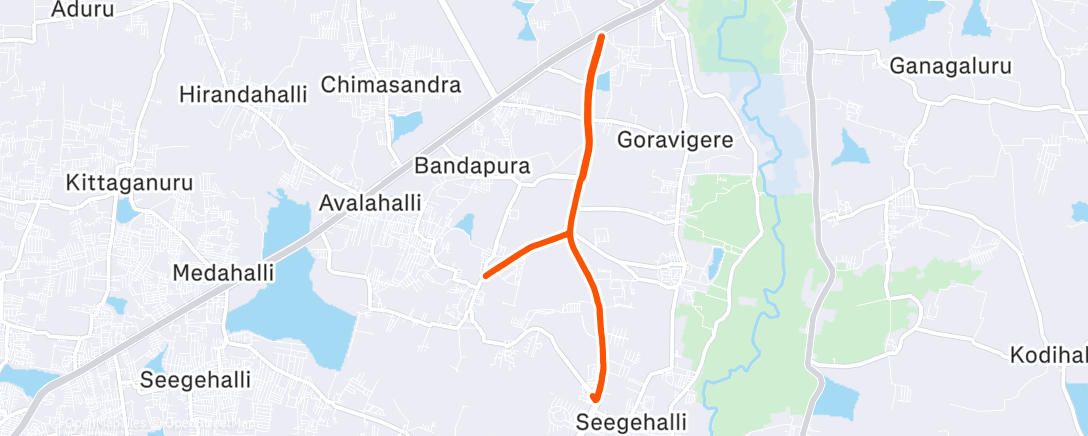 Map of the activity, Morning Run