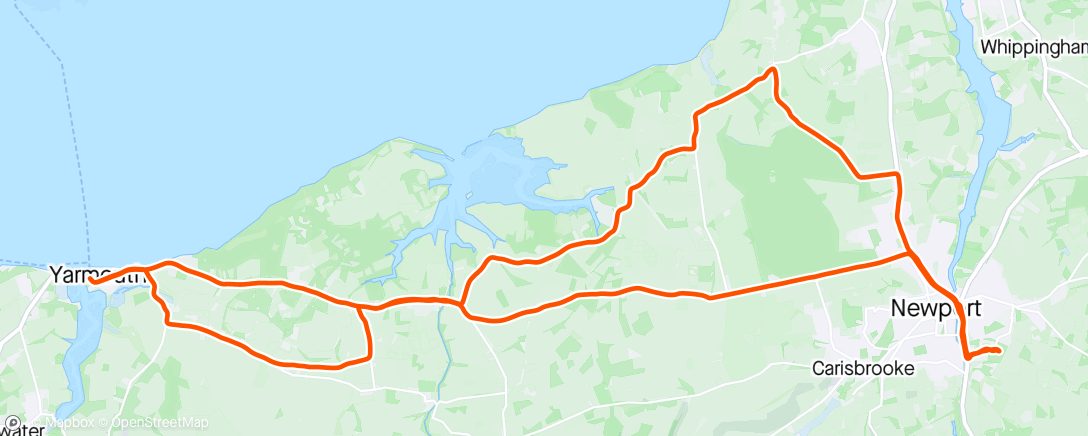 Carte de l'activité Quick spin out to Yarmouth, with a sneaky peek at the Ningwood course.