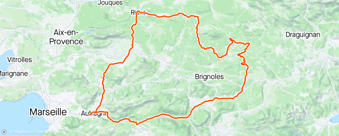 Map of the activity, BRM 200 Aubagne