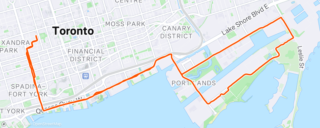 Map of the activity, Morning Run