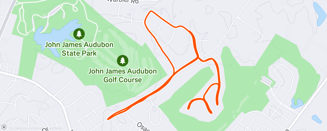 Map of the activity, Morning Run