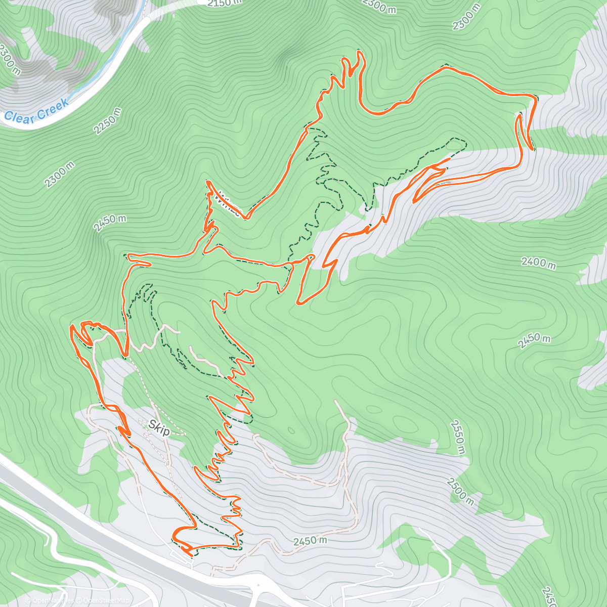 Map of the activity, Christmas at Floyds. Tons of windfall across the trails.