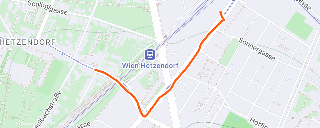 Map of the activity, Evening Walk