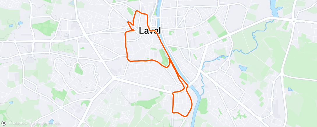 Mapa da atividade, Course à pied le matin