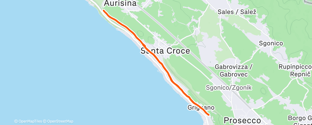 Map of the activity, Sentiero della salvia with mum