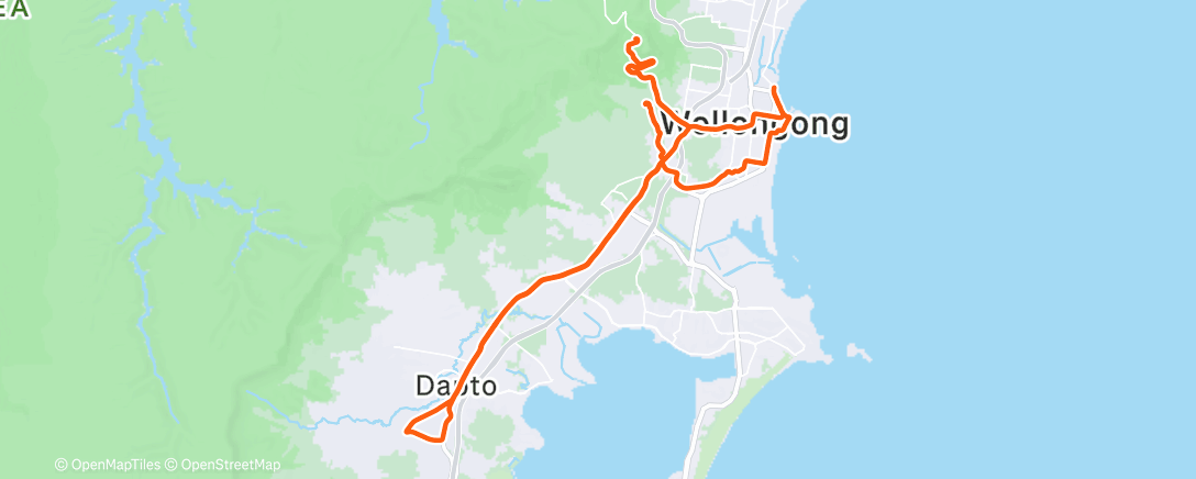 Map of the activity, Morning Ride