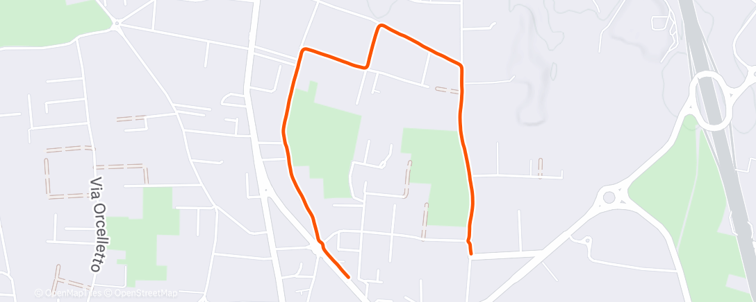 Map of the activity, Corsa serale