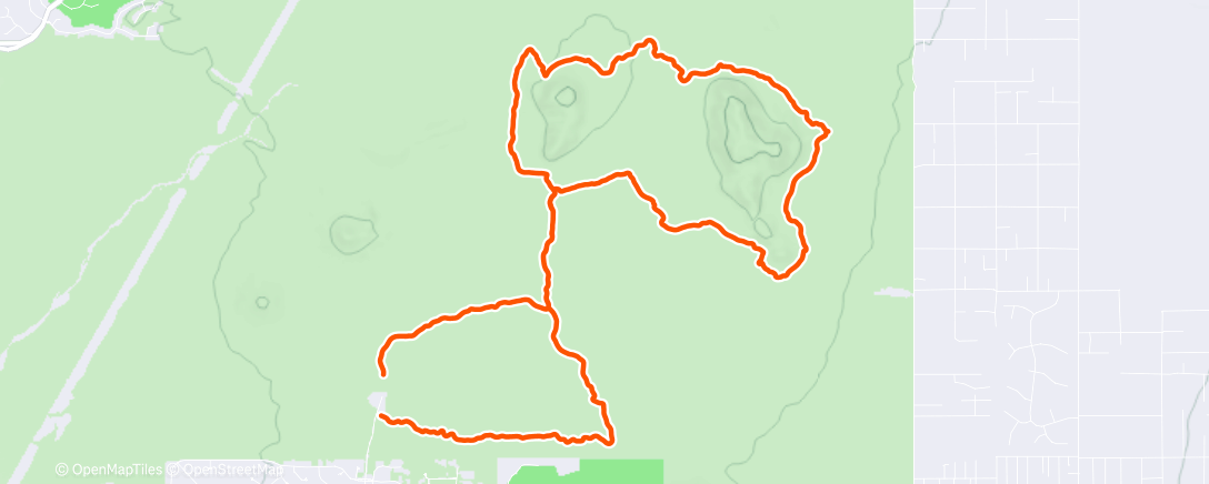 Map of the activity, Morning Mountain Bike Ride