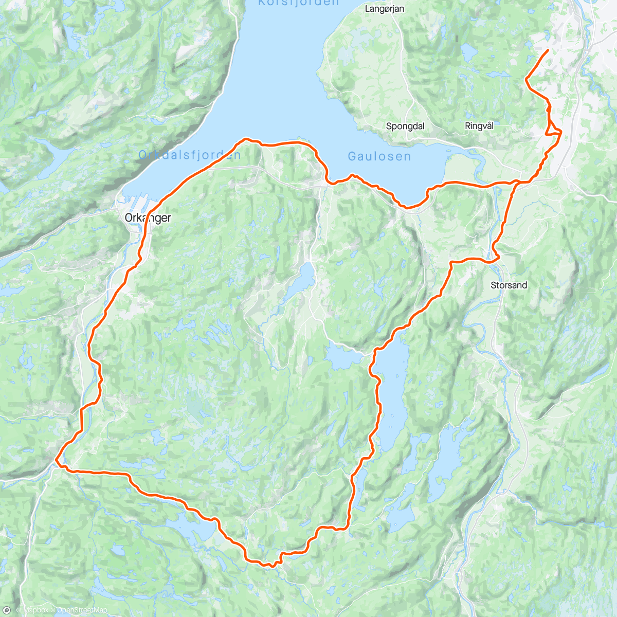 Map of the activity, Langtur med Ingrid