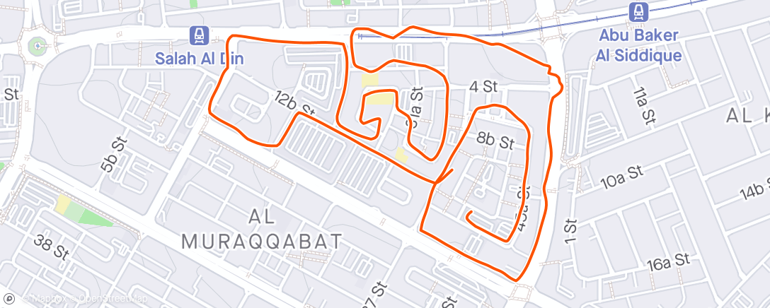 Map of the activity, Morning Run