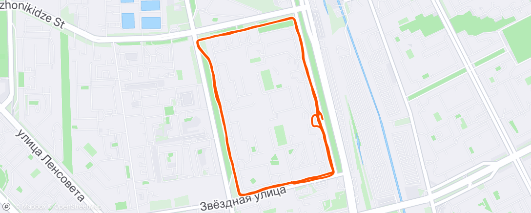 Map of the activity, Вечерний забег