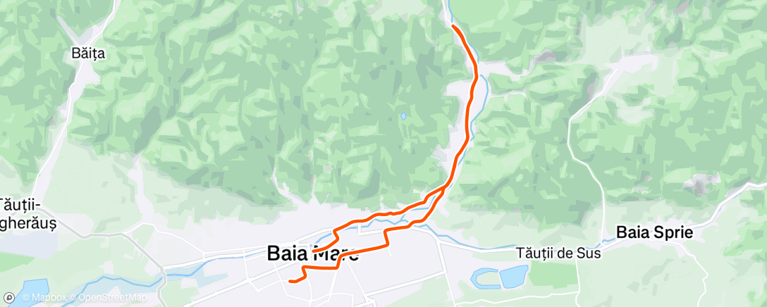 Map of the activity, Lunch Ride