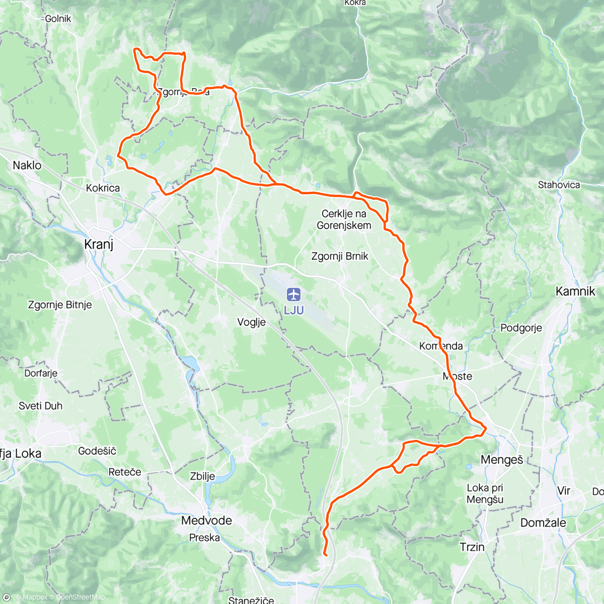 Map of the activity, Sunny but chilly ⛰️