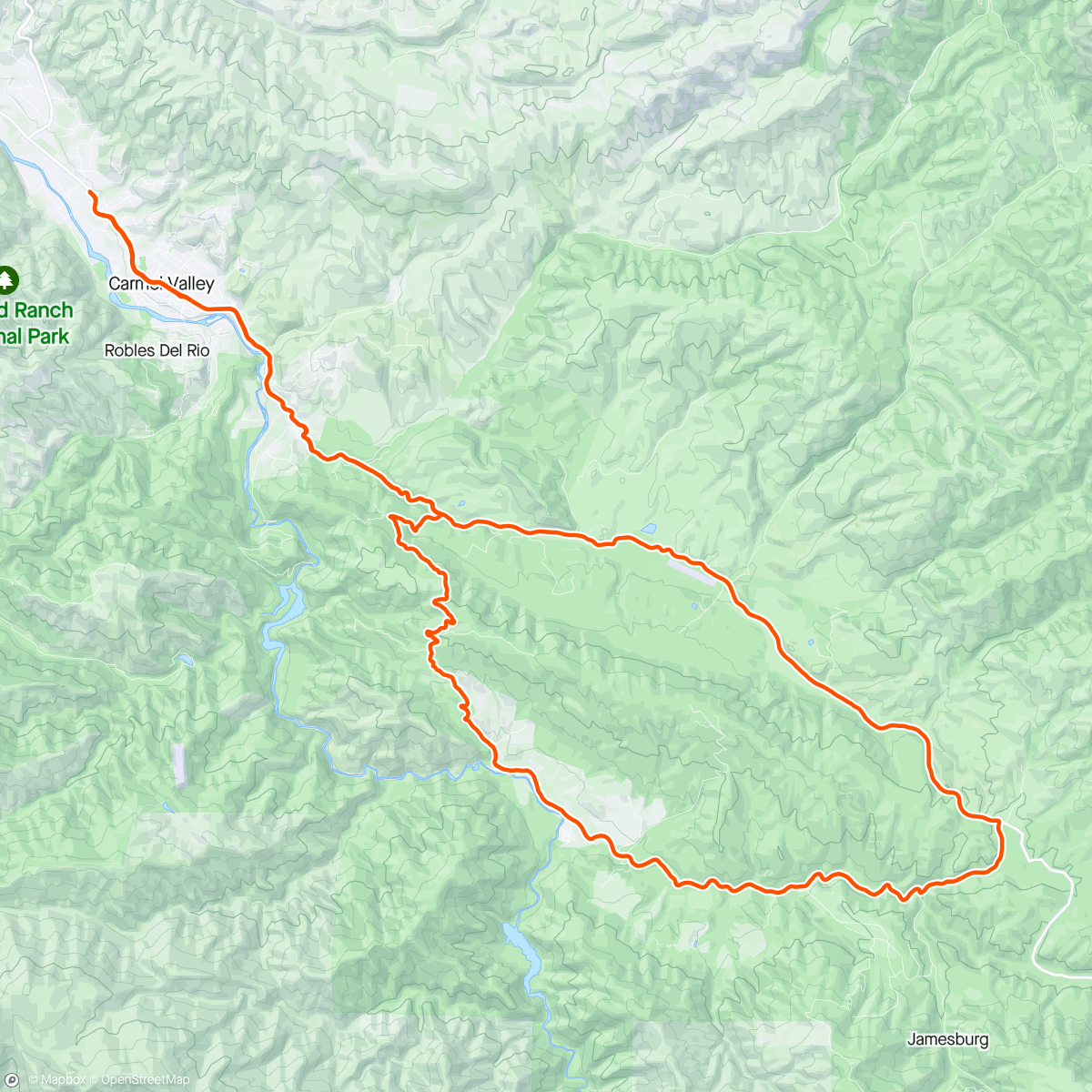 Map of the activity, Cachagua loop